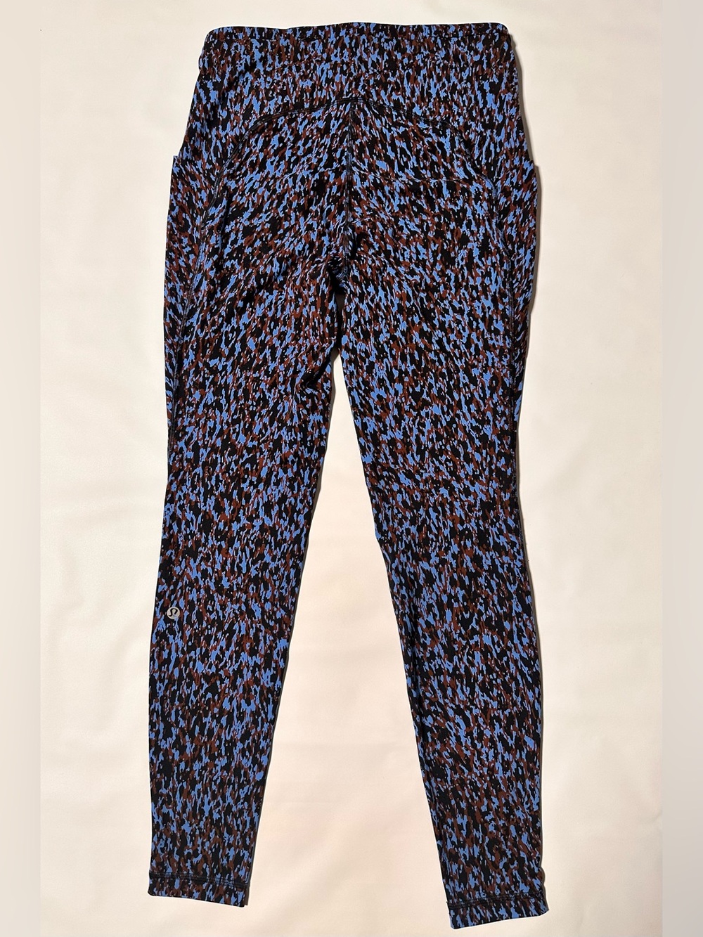 lululemon athletica Blue and Black Printed High-Rise Leggings